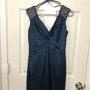 Royal Blue Cocktail Dress with Jewel Straps